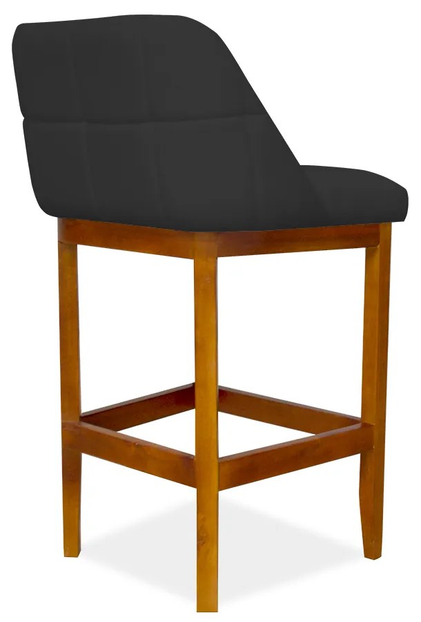 Kit 2 Banquetas Decorativa Talyta Linho Preto