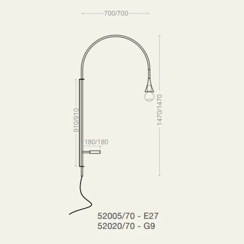 Arandela Jazz Pivô 09X147X70Cm 1Xe27 - Usina 52005/70 (BT - Branco Texturizado)