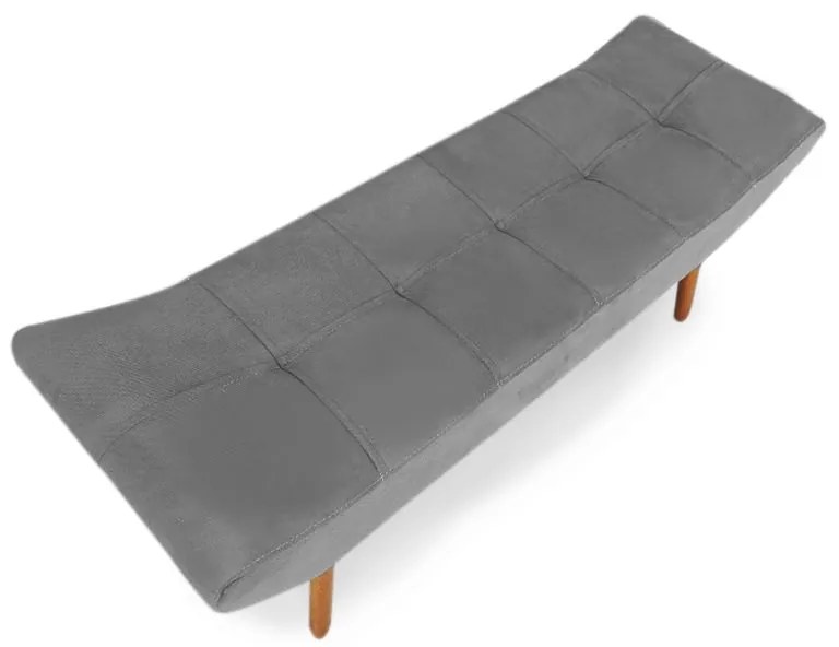 Cabeceira com Calçadeira Casal 140cm Maya Suede Cinza - Sheep Estofados - Cinza
