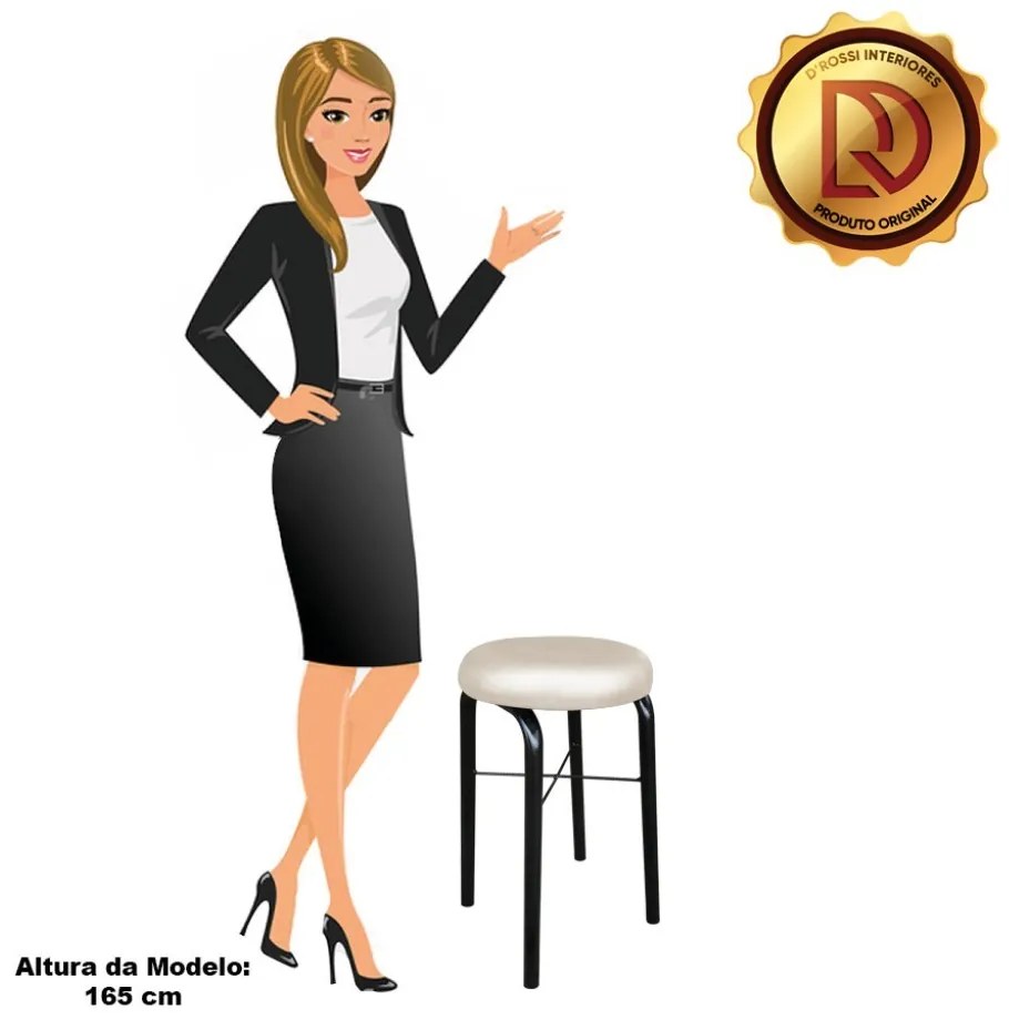 Kit 02 Banquetas Baixa Manu Corino - Bege