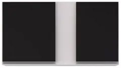 Armário Aéreo 100cm 2 Portas Indiana Branco/Preto - Lumil Móveis