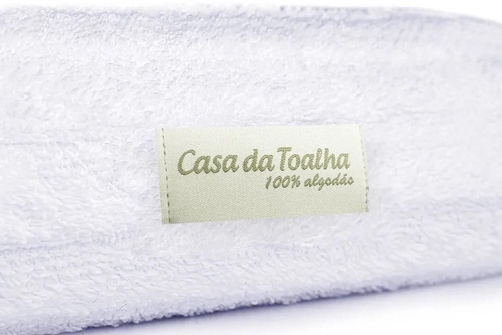Jogo de Toalha 5 Peças Fio Penteado 100% Algodão  Branca