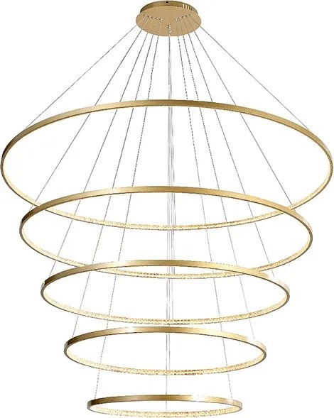 Pendente Led Aluminio Dourado 157W 3000K Milano