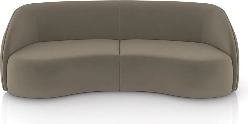 Sofá Decorativo Sala de Estar Bipartido 318cm Clarke Veludo Castor G45 - Gran Belo