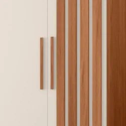Guarda Roupa Casal 216cm Com 5 Portas Sulla Freijó/Off C01 - Mpozenato