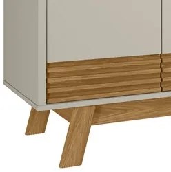 Buffet Aparador Para Sala 4 Portas Luzzo L06 Nature/Off White - Mpozen