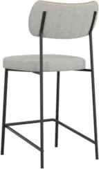 Banqueta Cozinha Média Milli Linho Caramelo/Cinza A14       - Mpozenat