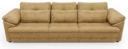 Sofá Retrátil 3 Lugares Para Sala 297cm Dijon Couro Bege S07 - Mpozena