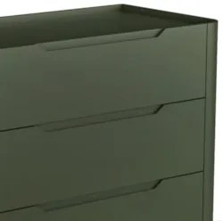 Cômoda Quarto 97cm Solteiro 3 Gavetas Becca Musgo/Dourado I06 - Mpozen