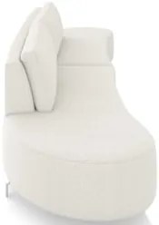 Sofá 3 Lugares 200cm Orgânico Pé Ferro Nagai Bouclê Cru Z55 - Mpozenat