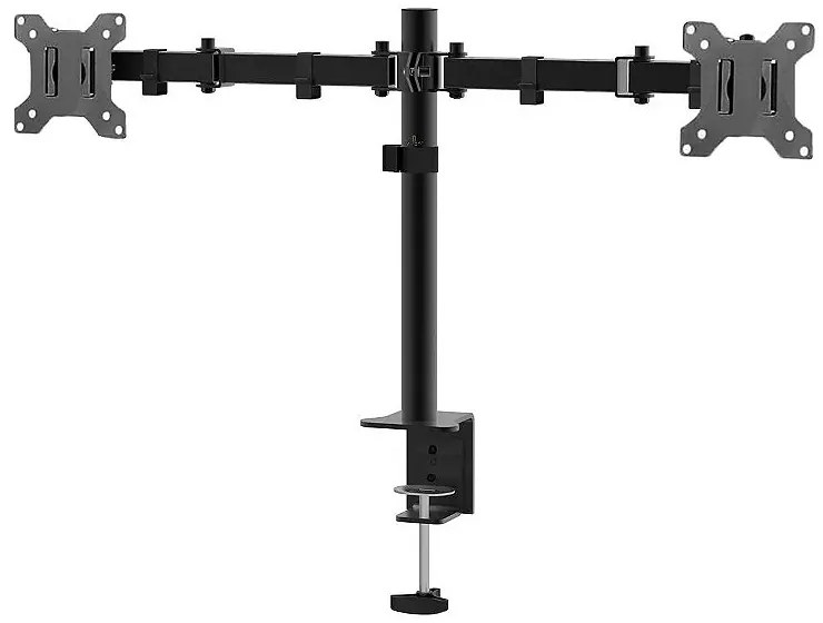 Suporte de mesa 2 TV/monitor 13" até 27" articulado em aço