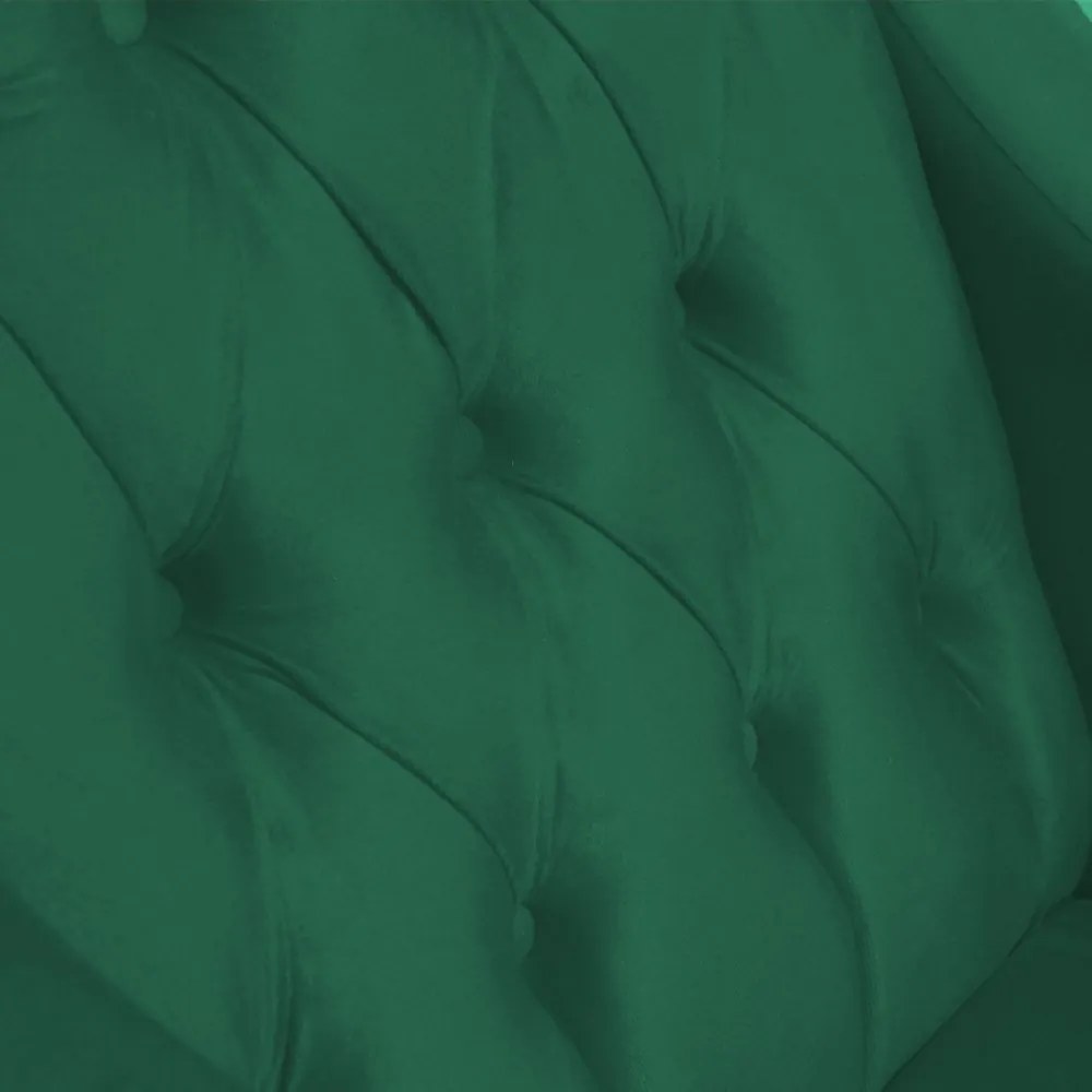 Poltrona Classic Suede Verde Bandeira Pés Palito Sala, Quarto, Decoração