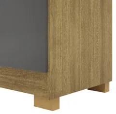 Guarda Roupa Casal 218cm Com Espelho Bolty Nature/Alasca V02 - Mpozena