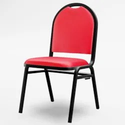Cadeira Hoteleira Auditório Empilhável Sintético Z33 Vermelho - Mpozen