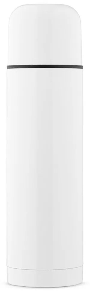 Garrafa Térmica 500 ml Parede Dupla Brilhante Cromado - Branco