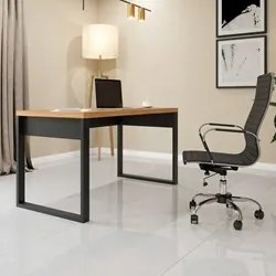 Mesa Escritório Estilo Industrial F20 Freijó/Preto Fosco - Pradel