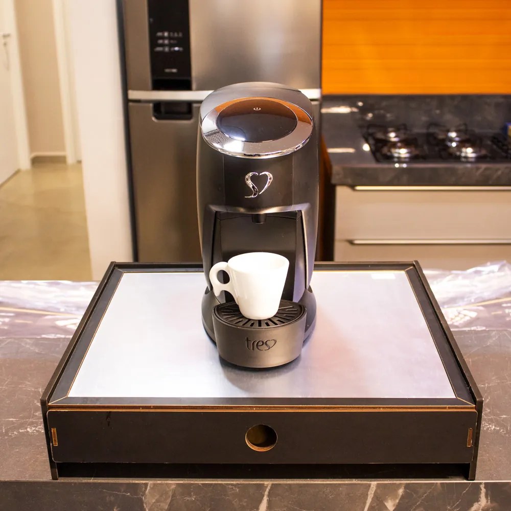 Porta Cápsula de Café Gaveta com Espelho Nespresso - D'Rossi