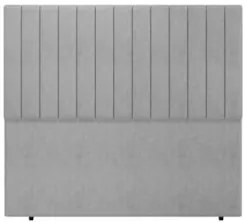 Cabeceira Cama Box Queen 160cm Estofada Plutus Boucle Cinza Z04 - Mpoz
