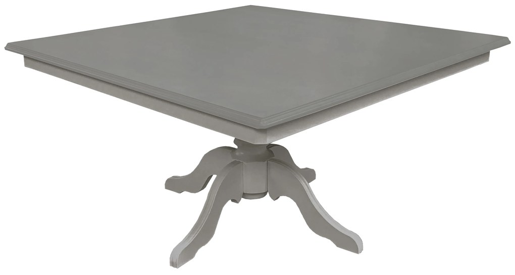 Mesa de Jantar Clássica Quadrada Altesse - 8 Lugares - 1,5m - Cinza Claire Provençal Kleiner