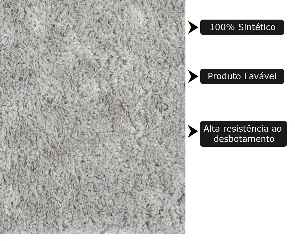Tapete Para Sala de Estar Foffo 2,00x3,00 Platina G57 - Tapetes São Carlos