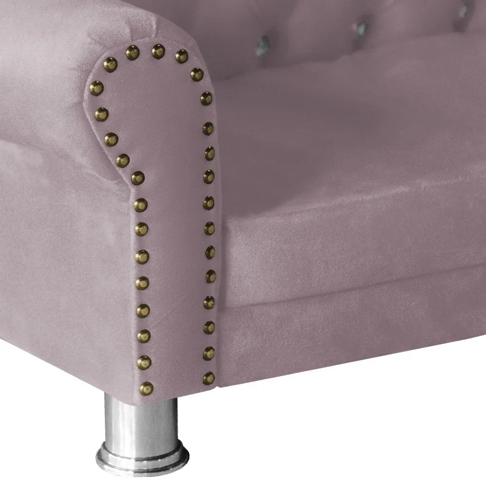 Mini Divã Sofá Realeza Cama Pet para Cães ou Gatos Elegante Suede Crepe