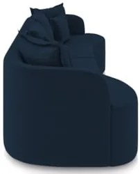 Sofá 3 Lugares 230cm Orgânico Quito Z08 Veludo Azul Marinho - Mpozenat