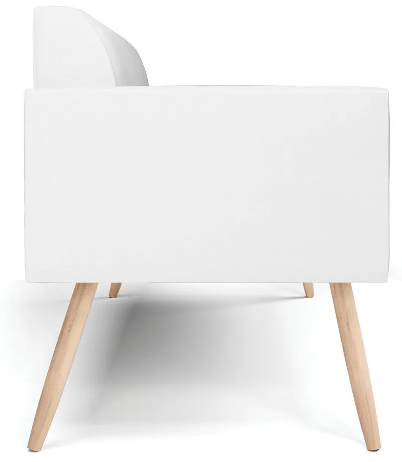 Sofá Namoradeira Pés Palito Natural Marisa Corino Branco D03 - D'Rossi