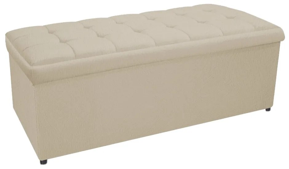 Calçadeira Copenhague 140 cm Casal Suede Bege - ADJ Decor