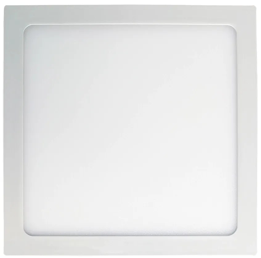 Luminária De Sobrepor Quadrado 18W 4000K Led Bivolt 22X22X4Cm Plafon |... (Branco)