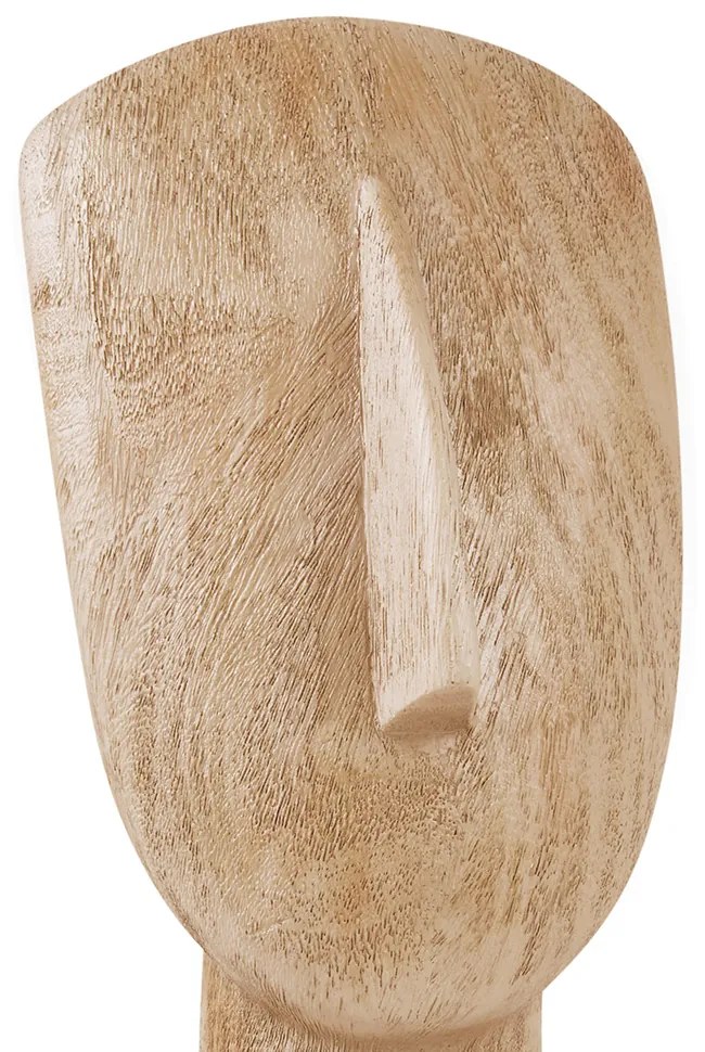 Escultura Decorativa "Face" Em Poliresina Madeira 32x11,5 Cm - D'Rossi