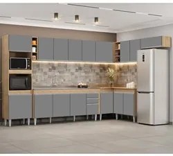 Armário de Cozinha Modulada de Canto 9 Peças CP06 Balcão com Pia Inox
