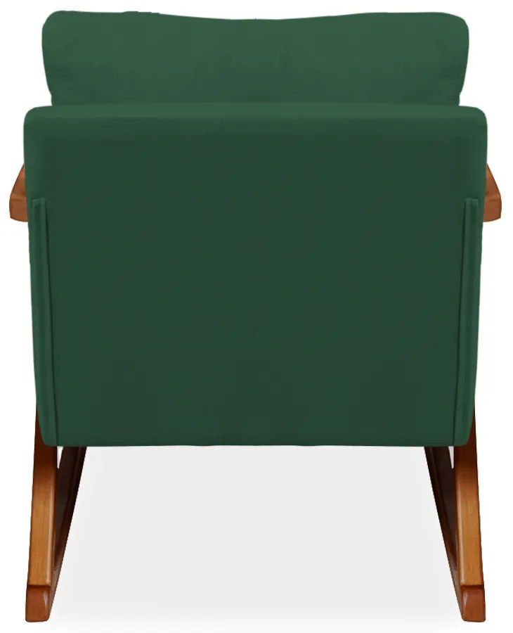 Poltrona Mona Amber Balanço Veludo Verde Bandeira