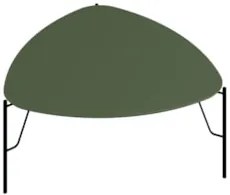 Mesa de Centro Alta Para Sala Pés Metálicos Blen Musgo/Preto I06 - Mpo