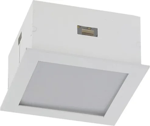 Plafon Led Embutir Quadrado 10W Branco Fosco Luz Branca