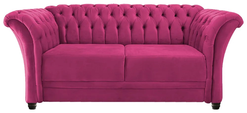 Namoradeira Chesterfield Sofia Suede Pink - ADJ Decor