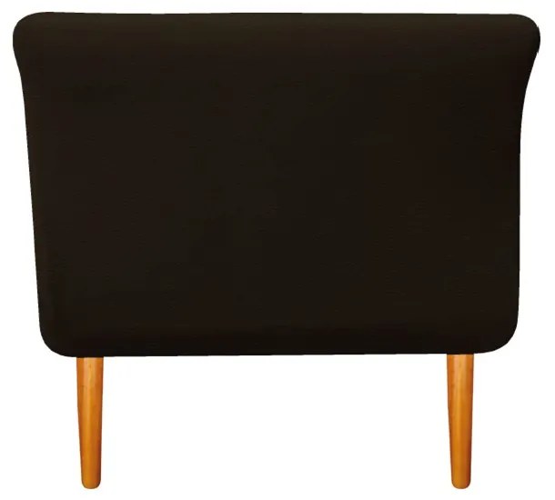 Recamier Estofado Ari 100 cm Solteiro Corano Marrom - ADJ Decor