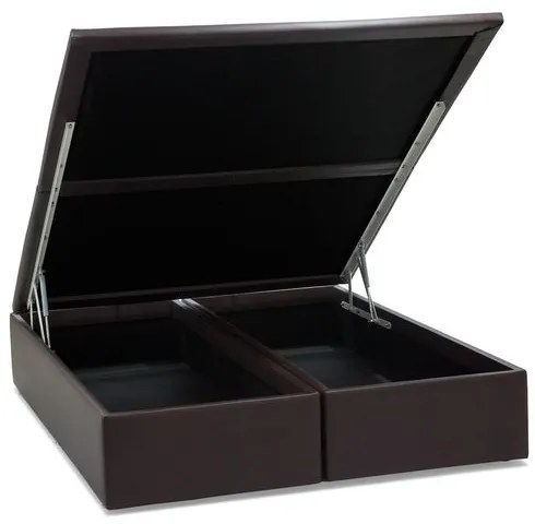 Base de Cama Box Bau Light Courino Marrom Super King 193 cm (LARG) - 52687 Sun House