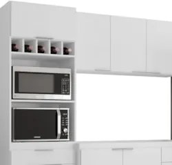 Armário de Cozinha CP04 Para Pia 120cm Pérola Z34 Branco    - Mpozenat