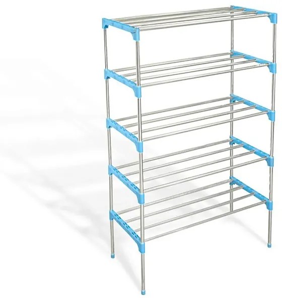 Sapateira Vertical Inox Luxo 15 Pares 5 Prateleiras