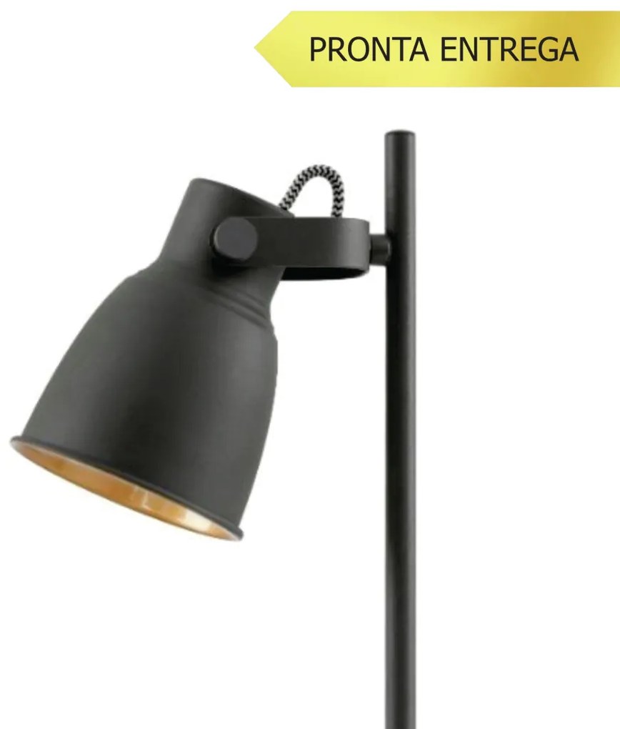 Luminaria Pixar Ø15X29X46Cm Metal Preto 1Xe27 |Opus Dn 37486 (Preto)