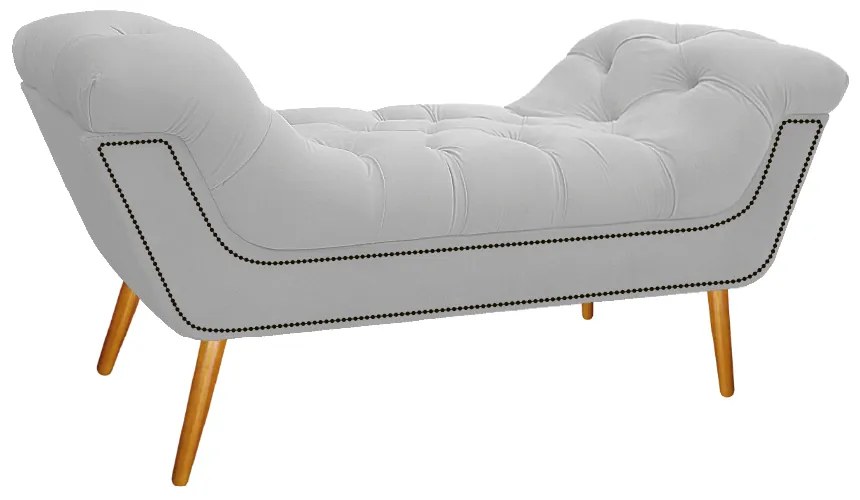 Kit Cabeceira e Calçadeira Veneza 100 cm Solteiro Suede Branco - ADJ Decor