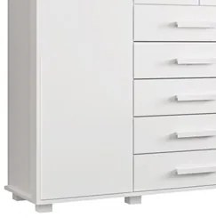 Cômoda Sapateira para Quarto 160cm 2 Portas 7 Gavetas Fontaine A02 Bra
