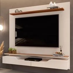 Painel Para Tv Até 60 Pol. 2 Portas Levi D04 Off White/Freijó - Mpozen