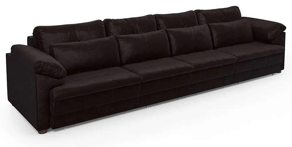 Sofá Retrátil Elétrico Sala de Estar Nolan Bipartido 414cm Conforto Premium em Couro Wine Vinho G58 - Gran Belo