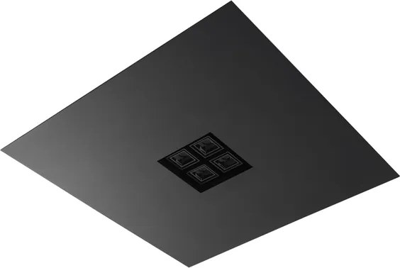 Plafon Led De Sobrepor Aluminio Preto 24,8W 2700K Movie