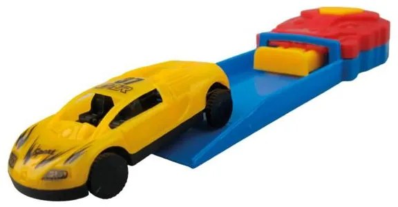 Carro com Impulsionador Amarelo 2 Peças