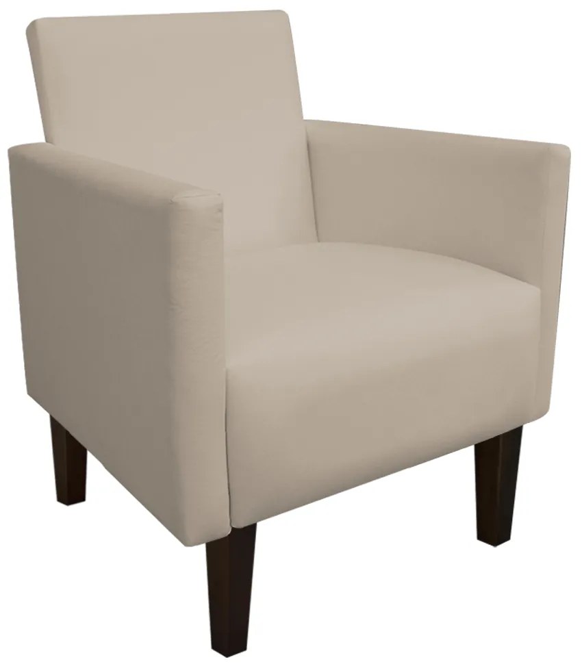 Poltrona Jade Corino Bege Pes Chanfrado Tabaco M11 - D'Rossi