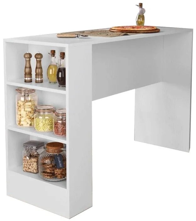 Bancada Balcão Gourmet Mesa Cozinha Multiuso Branca - Sem Porta