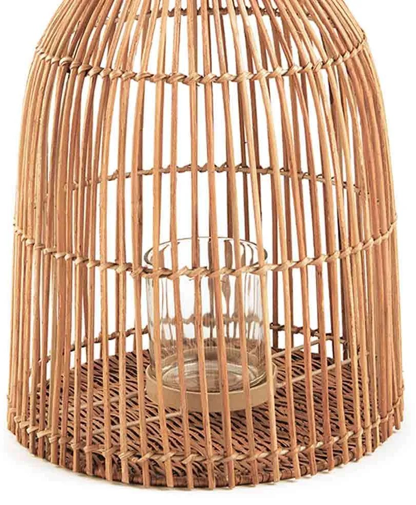 Lanterna Decorativa Em Rattan 38x30 Cm - D'Rossi