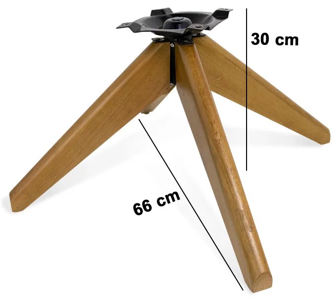 Base de Madeira Giratória para Poltrona Kit 2 30cm - D'Rossi